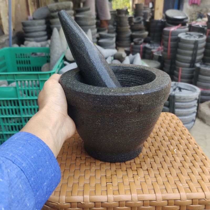 lumpang batu asli 20 cm garansi