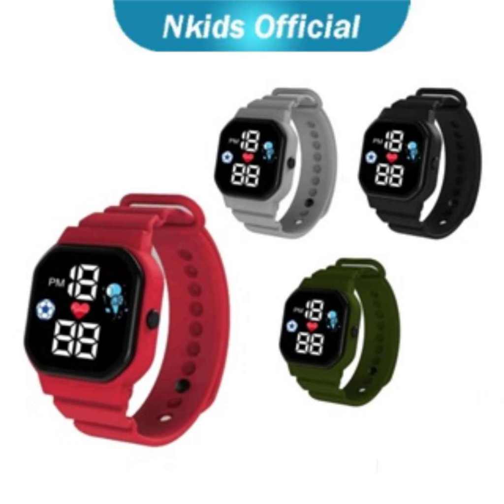 Jam Tangan Anak Cowok / Anak Laki-laki Digital Rubber Silicon Terbaru