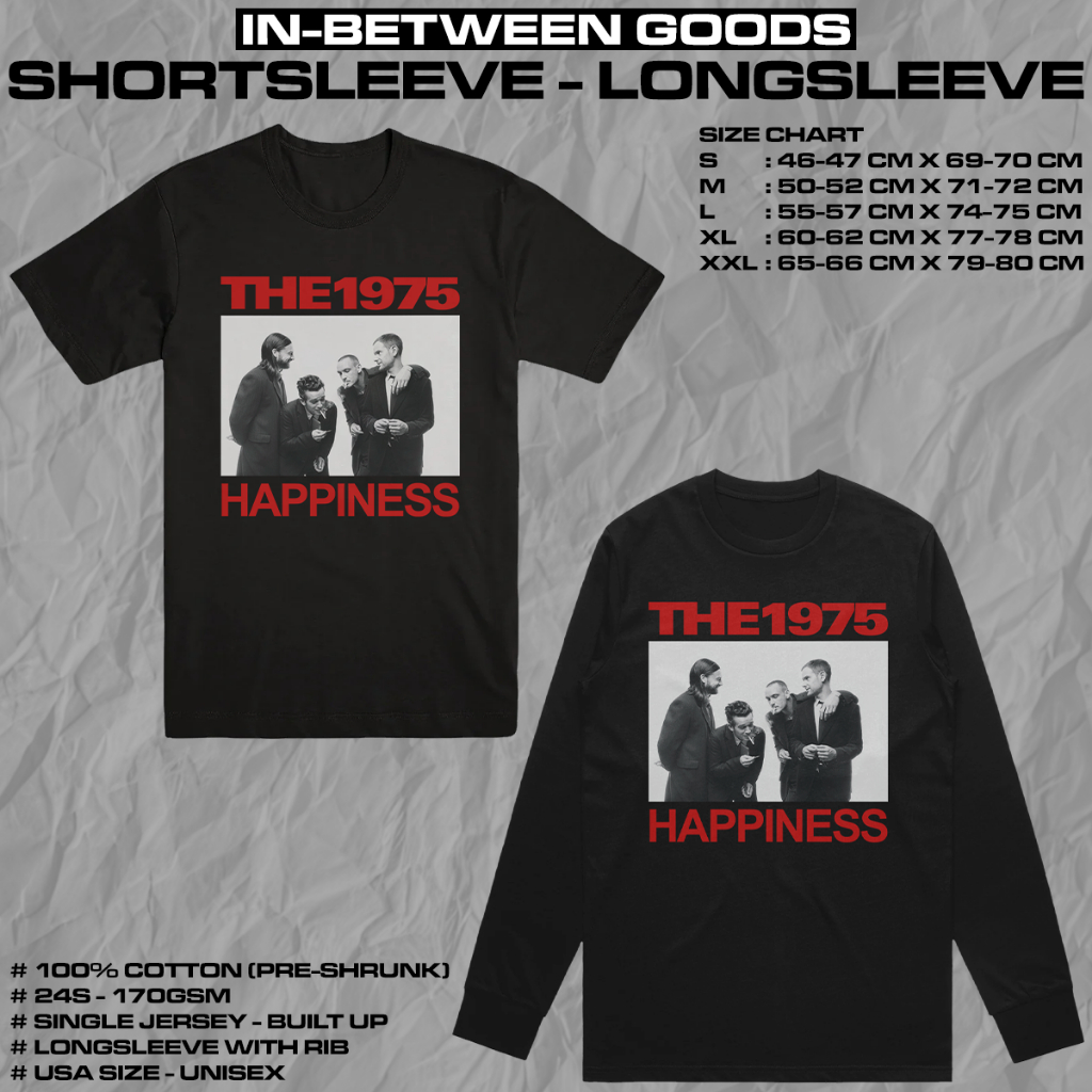 THE 1975 - HAPPINESS | T-SHIRT | LONGSLEEVE | BAND MERCH