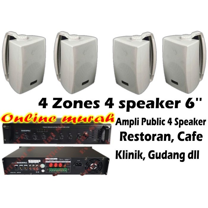 paket sound public 4 speaker 6 inch ashley b65 original