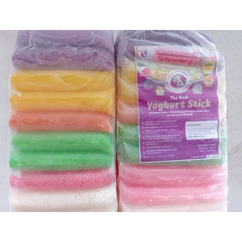 

Yoghurt Stick isi 30 pcs | Es Stik Yogurt Varian Rasa Buah Mix