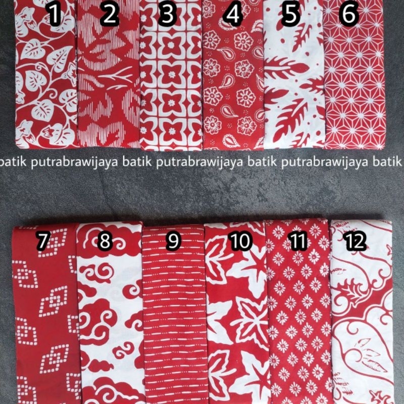 Kain Batik Cap warna merah Batik Couple Halus Adem Modern Putrabrawijaya Batik Pekalongan Murah