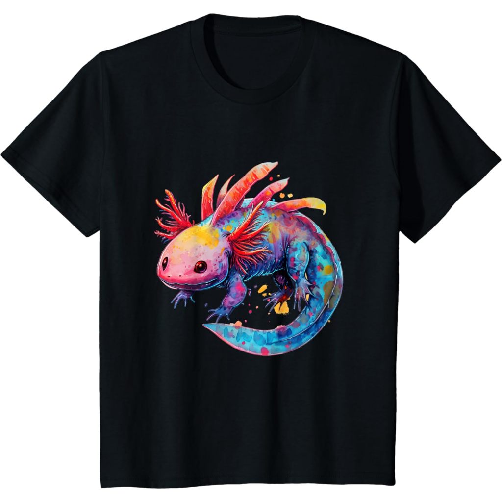 Kaos Baju Atasan Anak Axolotl Colorful Graphic T-Shirt