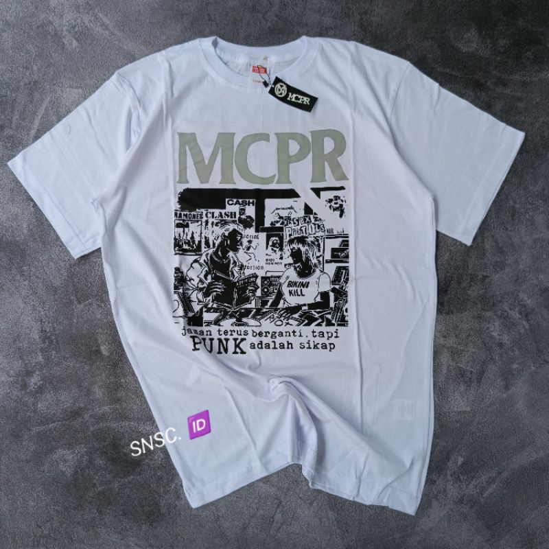 KAOS MCPR PUNK IS ATTITUDE PUTIH