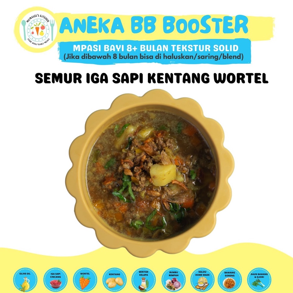 

HLO472 MEGA SALE SEMUR IGA SAPI KENTANG WORTEL CATERING MAKANAN BAYI MPASI FROZEN BEKUPENAMBAH BERAT BADAN ANAK