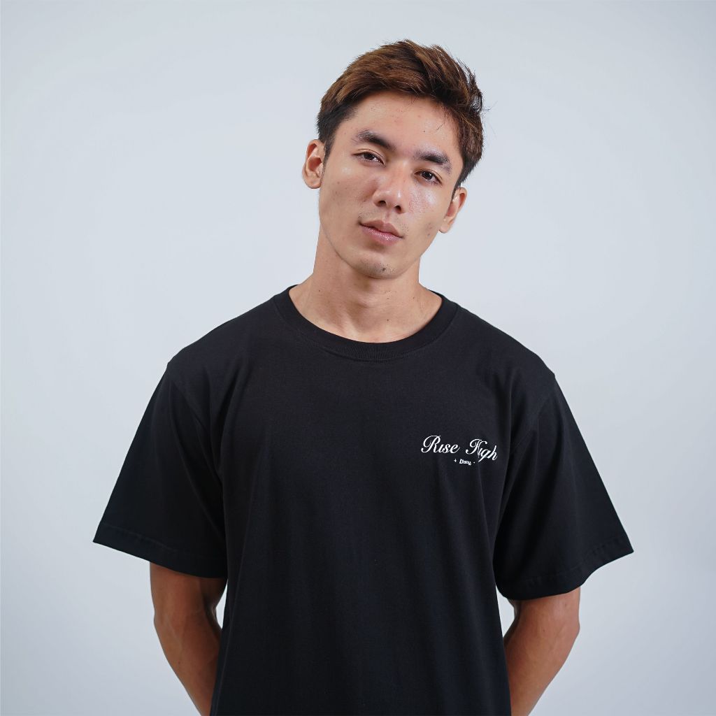 DizzyMfg - Tshirt Rise Black White