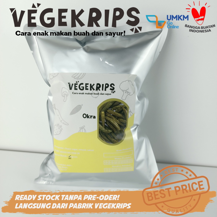 

Keripik Okra 25 Gr Aluminium Foil VEGEKRIPS