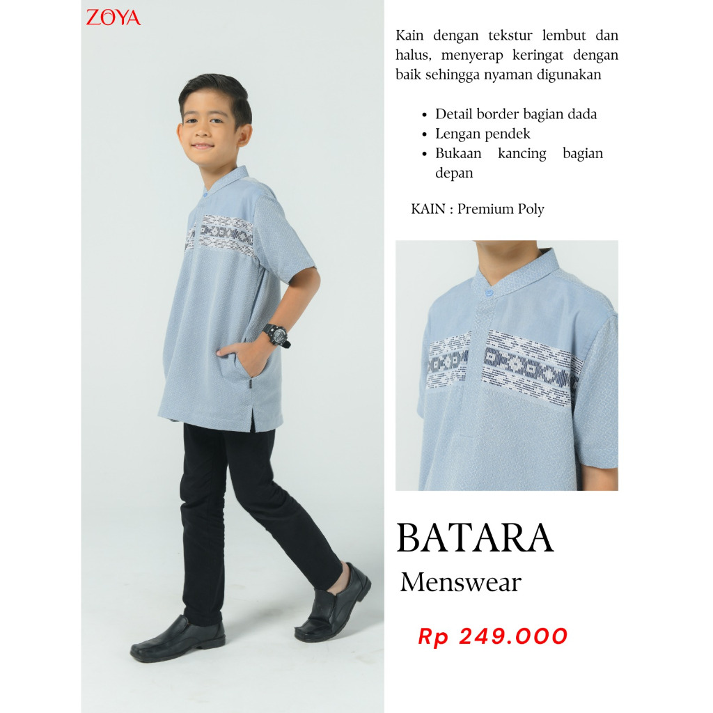 ZOYA BAJU BUSANA ATASAN ANAK COWOK BATARA BOY MENSWEAR