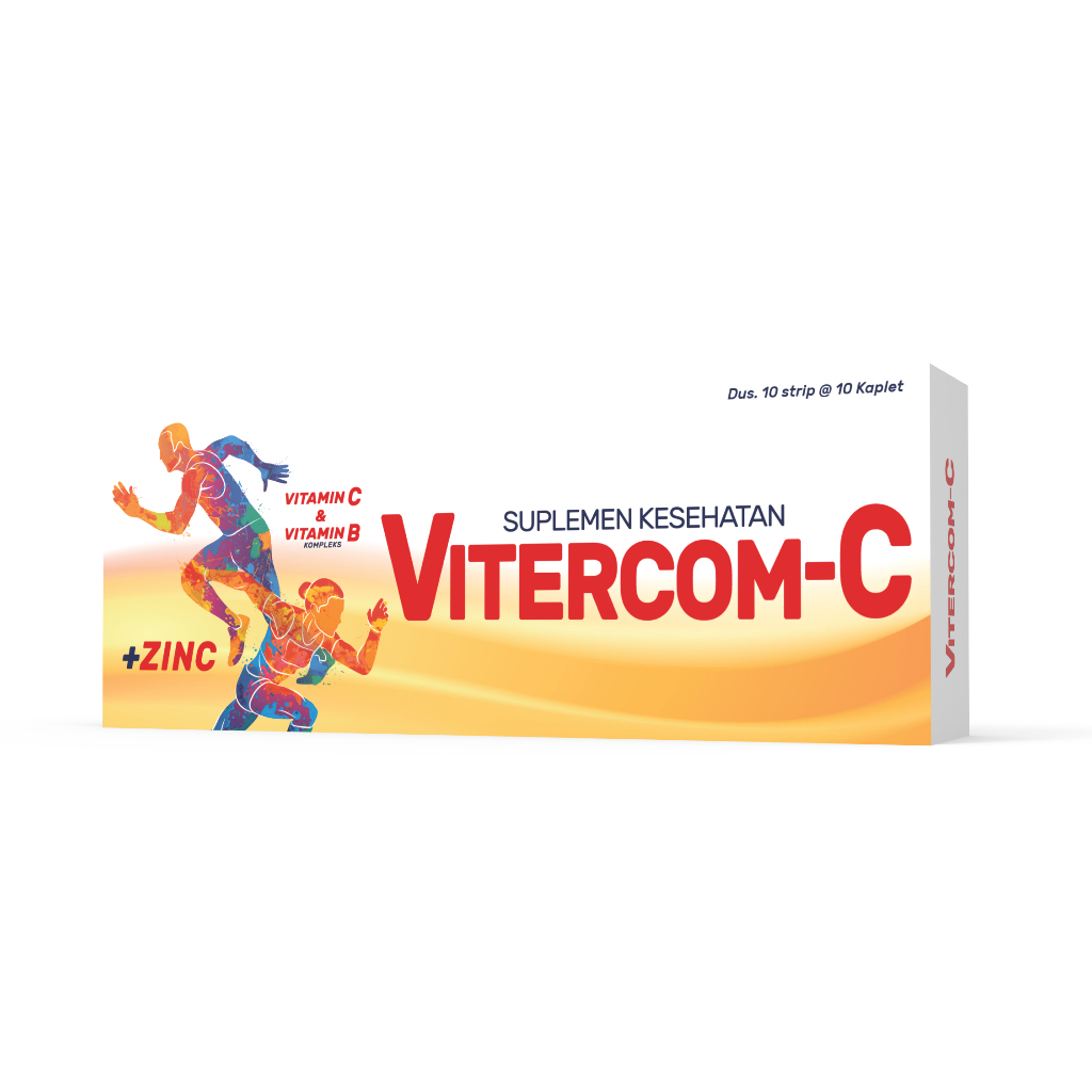 Multivitamin - Vitercom-C Vitamin C & Vitamin B Kompleks - 1 Box isi 10 Strip