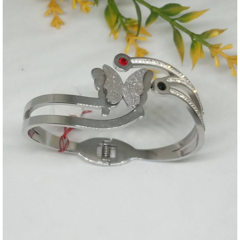 Gelang Titanium Silver Dewasa awet & anti karat