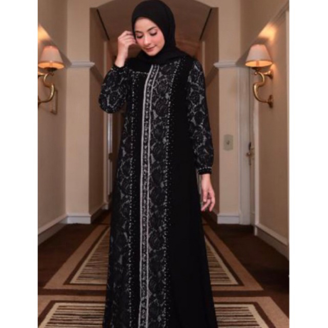 KALEELA SOFIAA SERIES DRESS DEWASA LIGHT GREY SIZE M DAN L BY KALEELA