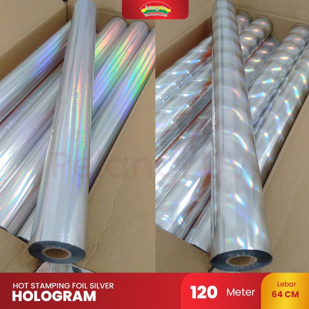 

Hot Stamping Foil Hologram / Hot Print Foil Hologram Ukuran 120m - Pelangi UV