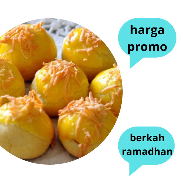 

Kue Nastar Nanas no Wisman Toping Keju (±)500 gram (1/2 kg) Kue Kering Cemilan KeluargaTermurah