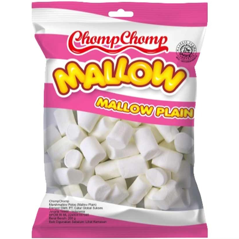Chompchomp Mallow Plain 200gr Chomp Marshmallow Putih