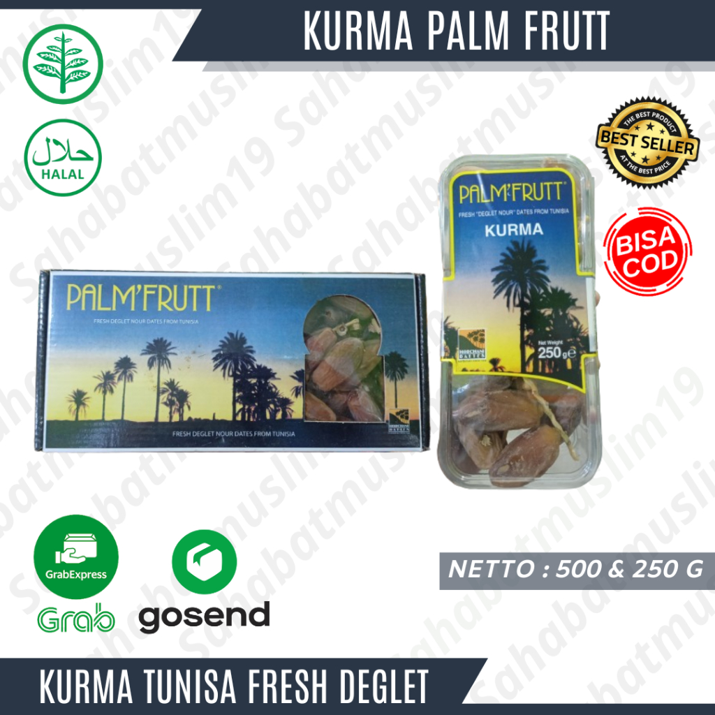 

Kurma Palm Frutt 500 Gr & 250 Gr Kurma Tunisia Tangkal Fresh Deglet Original