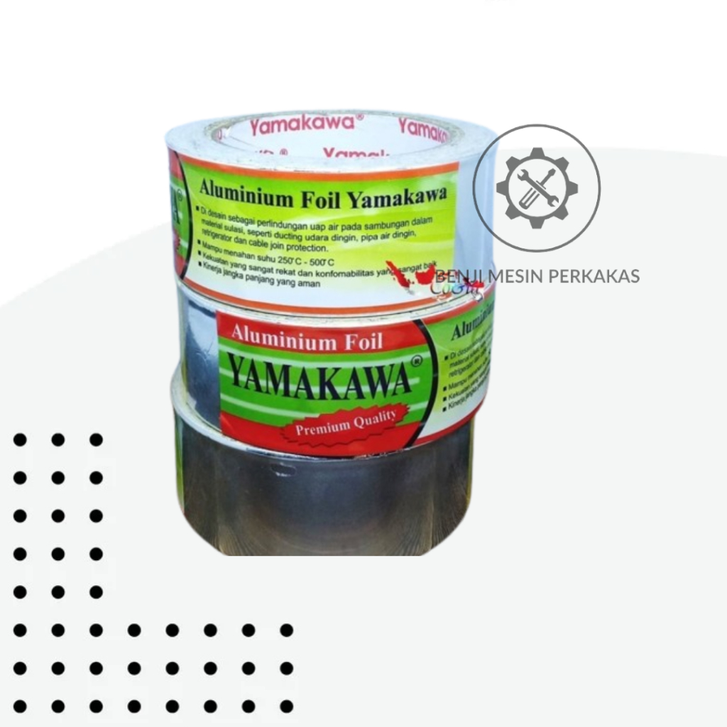 

ISOLASI ALUMUNIUM FOIL Yamakawa / Tape Lakban Solasi TAHAN PANAS ORI