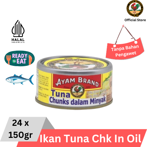 

Ayam Brand - Ikan Tuna Kaleng Chunk In Oil 24 pcs 150gr