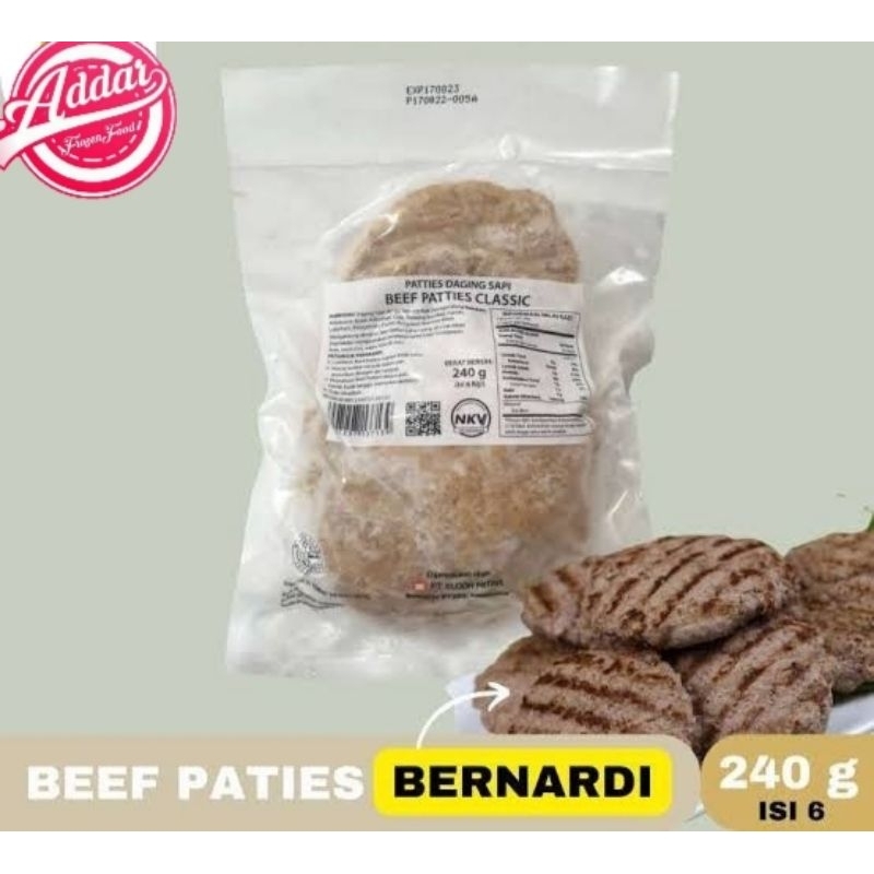 

Bernardi Beef Patties Classic 240gr