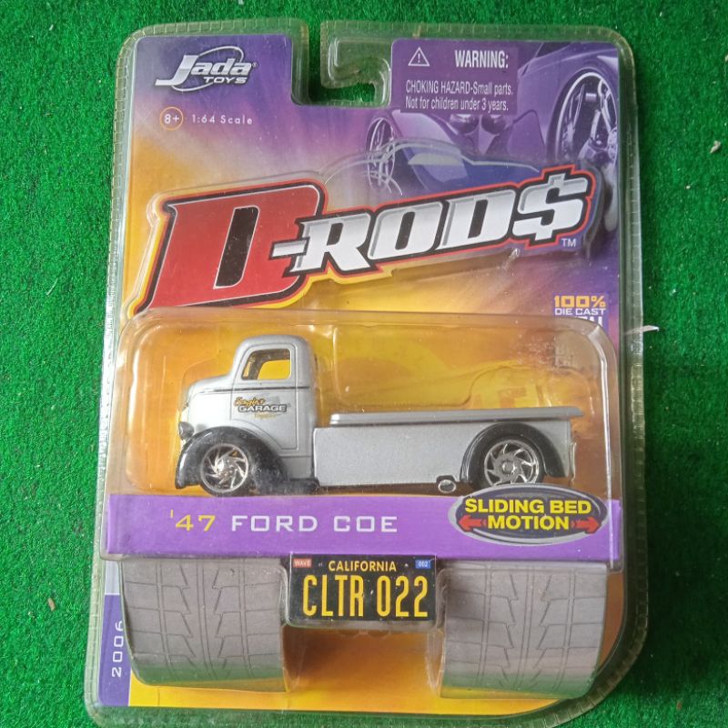 Jada Toys Jadatoys D-Rods 47 Ford Coe 1947 silver towing slide truk