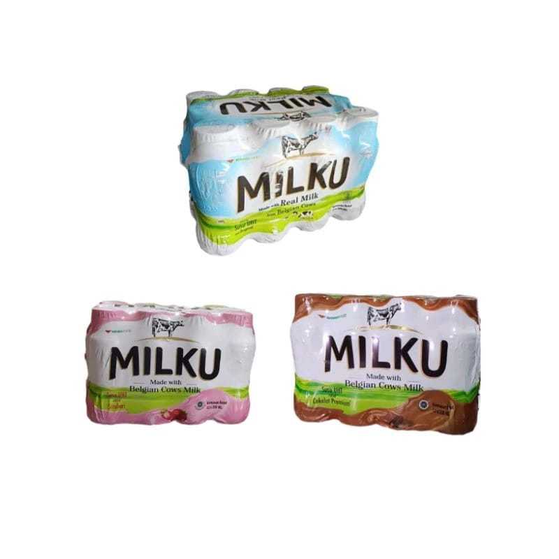 

MILKU SUSU UHT BOTOL 1DUS ISI 12 @200ML