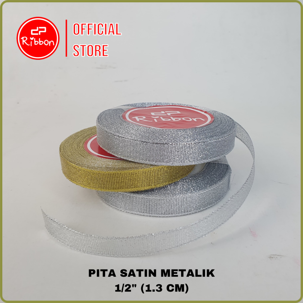 

Pita Emas/Perak 1/2" 1.3 cm (Gold/Silver Ribbon 1/2 inch) Per ROLL