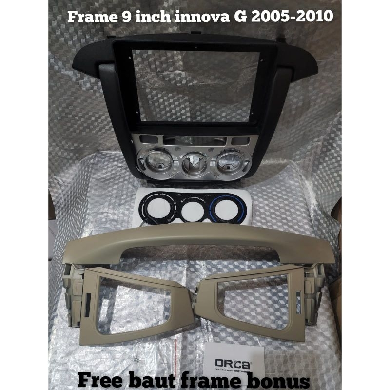 frame head unit android 9 inch mobil innova 2005-2010