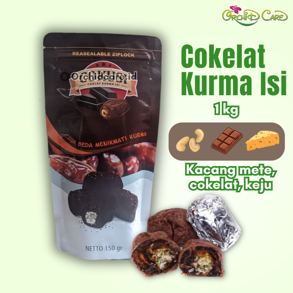 

Ide Makanan Ramadhan & Lebaran Cokelat Kurma Isian Premium - Cokusi 150 gr Ide Kado Hampers Parcel