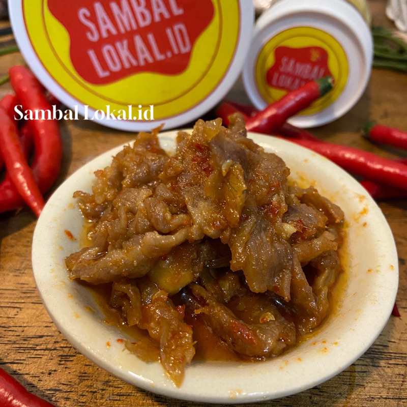 

Sambal Lokal.id_ Sambal Beef Slice Toples 200gr