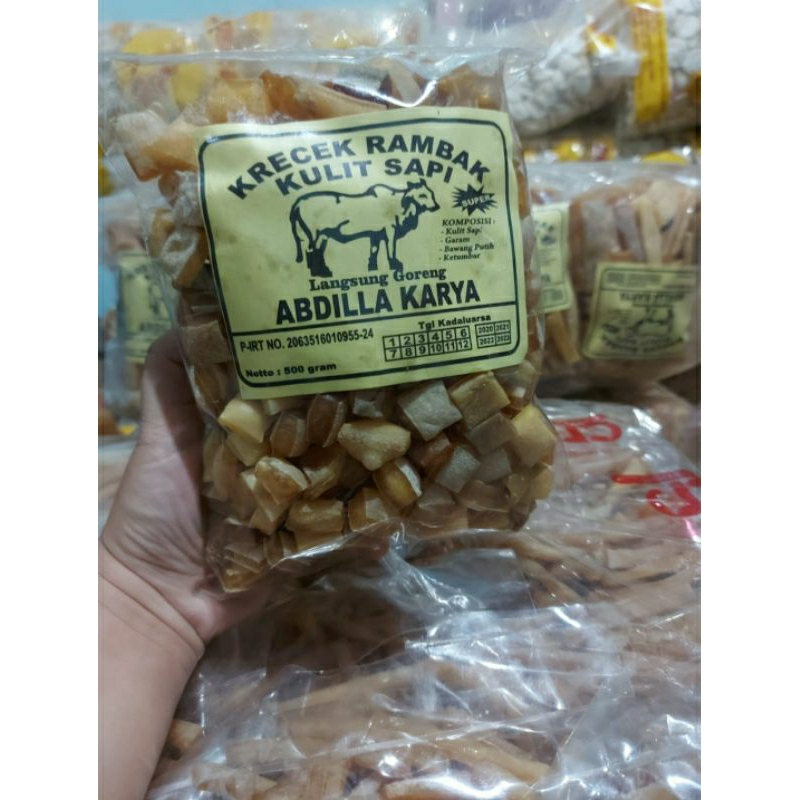 

Krecek Rambak Kulit Sapi by Abdilla Karya Langsung Goreng kemasa 500 gr
