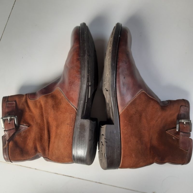 sepatu kulit boot pria size 44