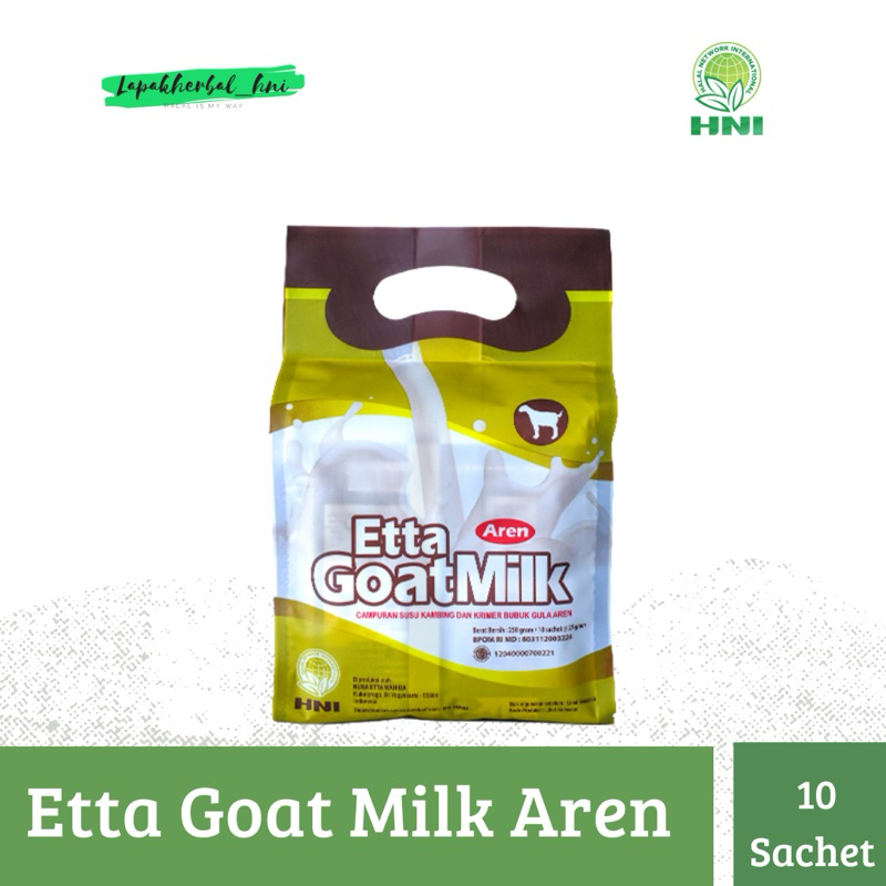 

Etta Goat Milk Gula Aren HNI Susu Kambing Etawa isi 10 Sachet