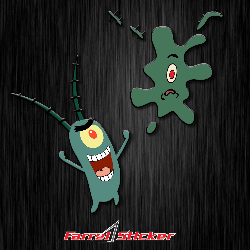 

Stiker Plankton sticker Plankton Bercak lucu uv dtf