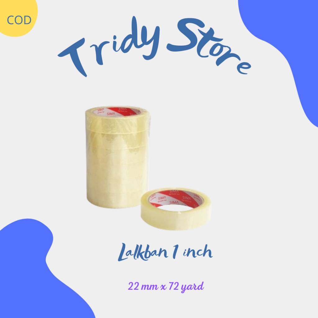 

lakban bening 1 inchi 24 mm x 72 yard