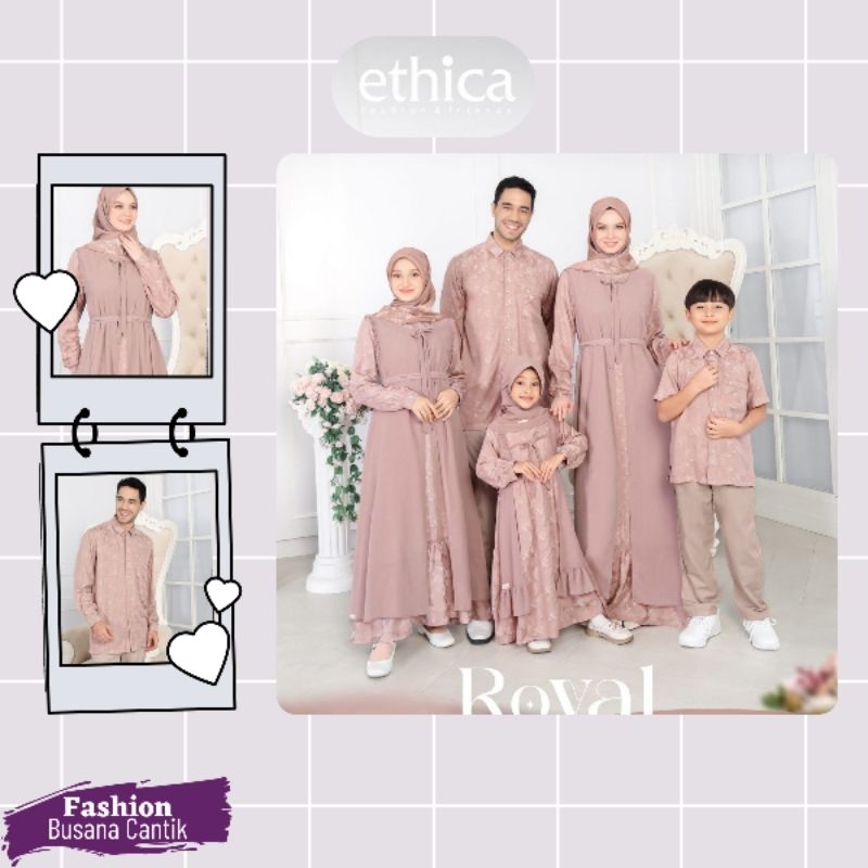 Ethica Fashion Royal 27 Vanilla Rose Busana Muslim Sarimbit Keluarga Gamis Dewasa Kagumi 317 / Gamis