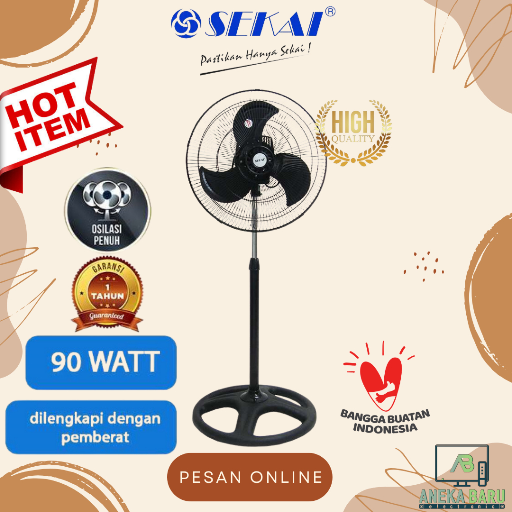 [READY & COD] Sekai Stand Fan Kipas Angin Berdiri SFN-1808 / SFN1808 / SFN 1808 (18 Inch)