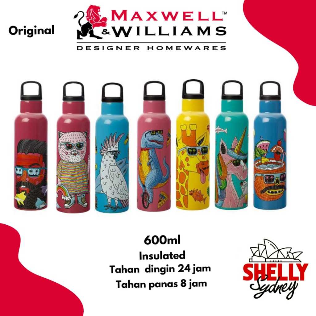 Maxwell & Williams 600ml - Botol Insulated tahan panas dan dingin