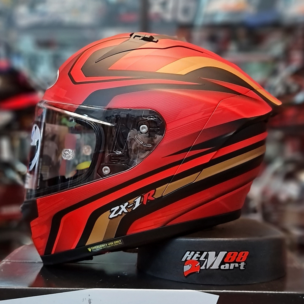 NJS ZX-1R HYPERDRIFT Flat Visor - Helm Full Face NJS ZX1 Flat Visor ZX1R