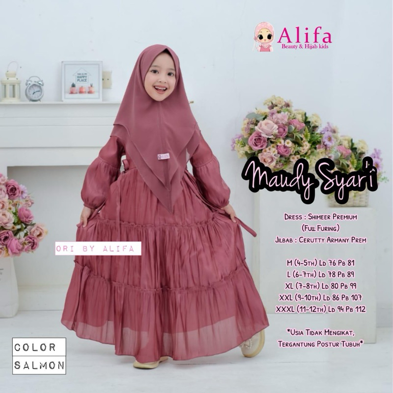 MAUDY SYARI DREES ANAK HIJAB SET - ALIFA