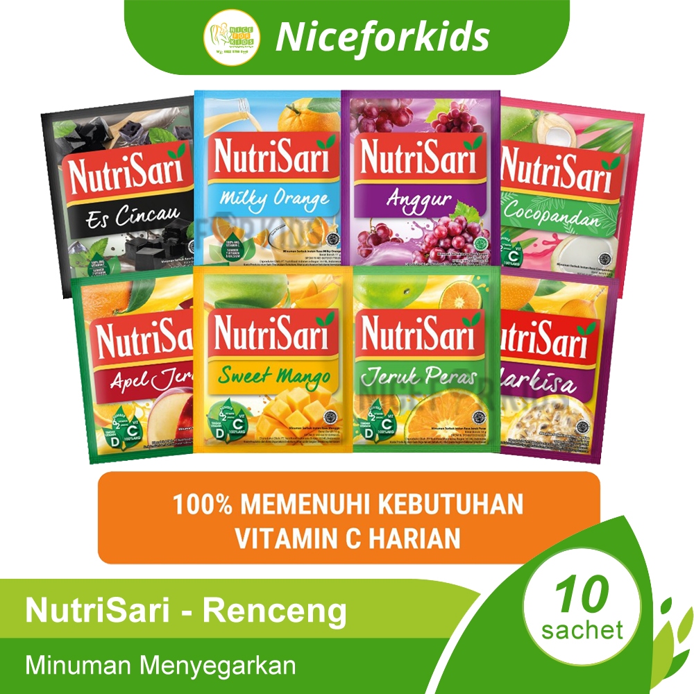 

Nutrisari Renceng Isi 10 Sachet Minuman Serbuk Instan Aneka Rasa