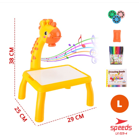 Meja Belajar anak/Mainan Edukasi Anak Proyektor Gambar Berwarna Anak Proyektor