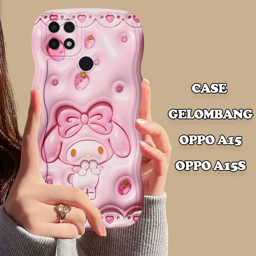 Soft Case GELOMBANG Hp Oppo A15/A15S - Oppo A15/A15S - Case Pro Lucu - Fashion Case Motif Estetik - 