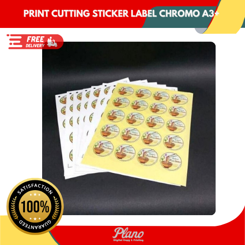 

PRINT STICKER LABEL CHROMO UKURAN A3 PLUS CUTTING