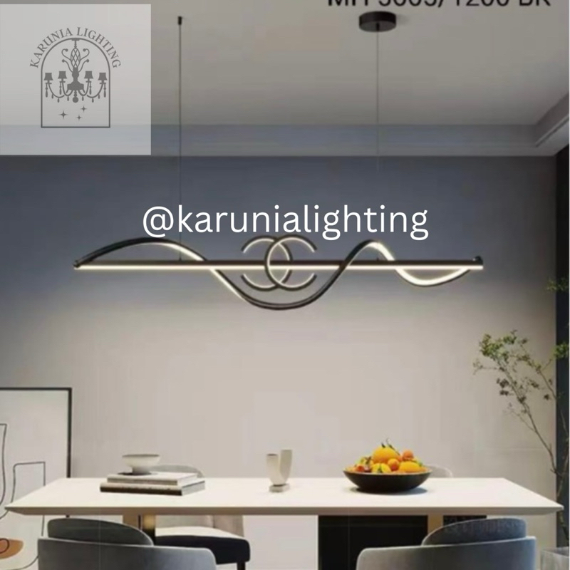 Lampu Gantung Modern Led Wave 3 Colours