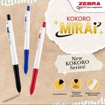 

Balpen ZEBRA KOKORO MIRAI 0,48 isi 12 pcs