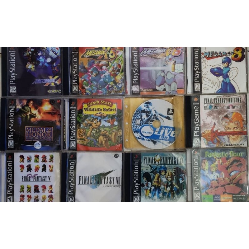 kaset PS 1 full cover mika bawaan pabrik, kaset copy pabrik bukan burning