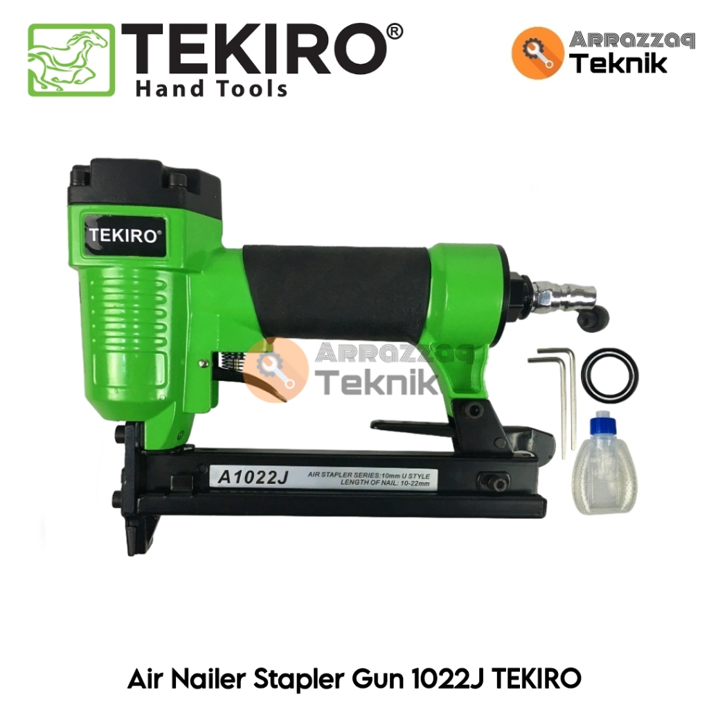 

TEKIRO Air nailer stapler Gun 1022J / Mesin Staples angin paku tembak