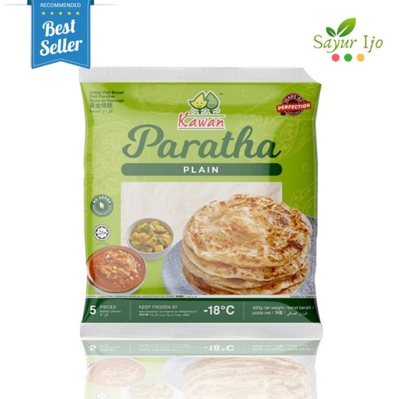 

KAWAN FOOD Paratha Plain 400 Gram Isi 5 Pcs Roti Parata India Original