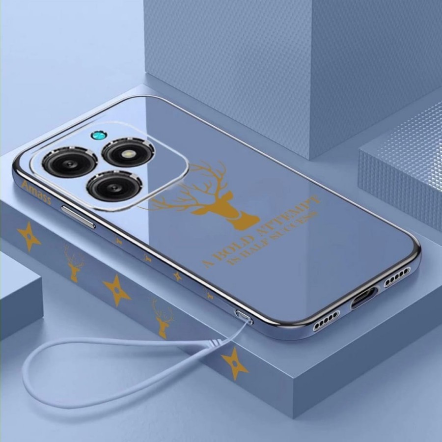 Soft Case ITEL A70 A80 Silicone Softcase Plating Deer