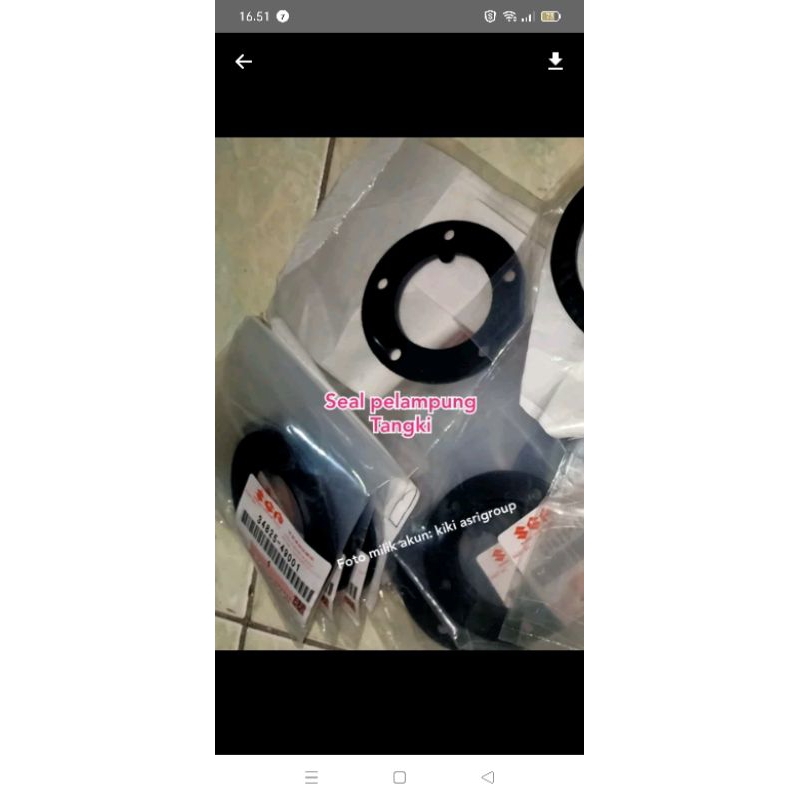 karet seal gasket pelampung tangki bensin rgr original sgp