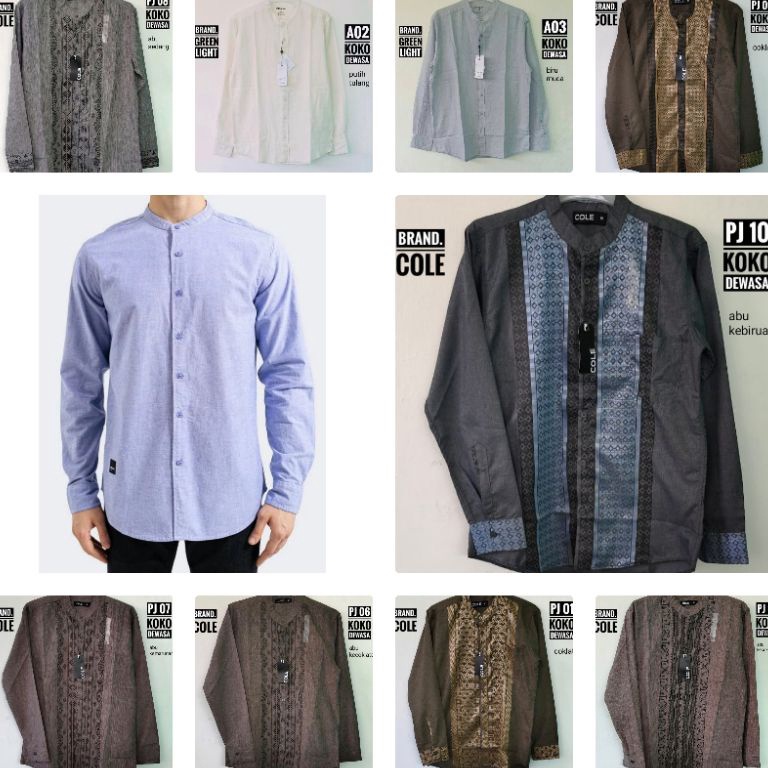 Promo K Kemeja Koko Nevada Lengan Panjang Koko Cole Lengan Panjang Koko Dewasa Panjang